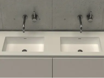 MODUL DESK 60 - Inset double rectangular washbasin by MOMA Design - view 2